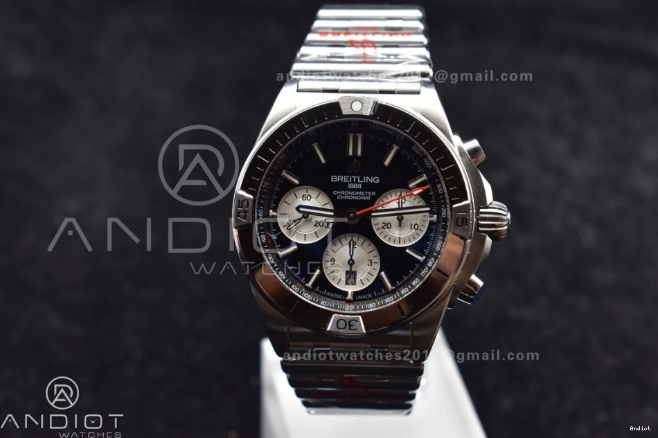 Chronomat 1:1 Black SS Bracelet A7750 42mm Edition B01 Dial Best BLSF on SS 0404